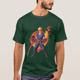Camiseta Anime Flame Warrior - Design Epic Samurai