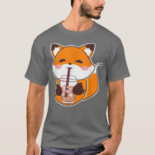 Camiseta Anime Fo Bebendo Boba Milk Bubble Tea Kawaii 31