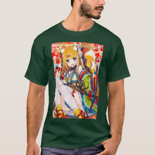 Camiseta Anime Fox Girl Kawaii Waifu Estética Japonesa Ota
