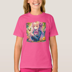 Camiseta Anime Girl and Butterfly