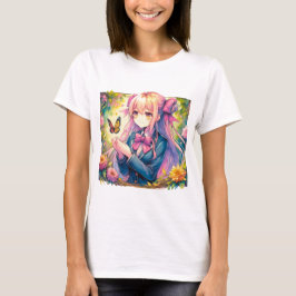 Camiseta Anime Girl and Butterfly