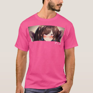 Camiseta Anime Girl Eyes Anime Em Caracteres Japoneses