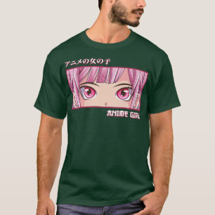 Camiseta Anime Girl Eyes Japonês Art Anime Estético