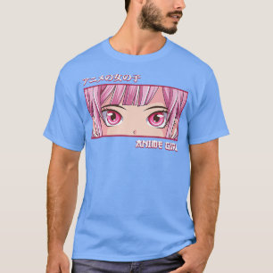 Camiseta Anime Girl Eyes Japonês Art Anime Estético