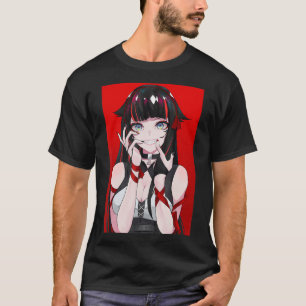 Camiseta Anime Girl Kawaii Waifu Aestética japonesa Manga O
