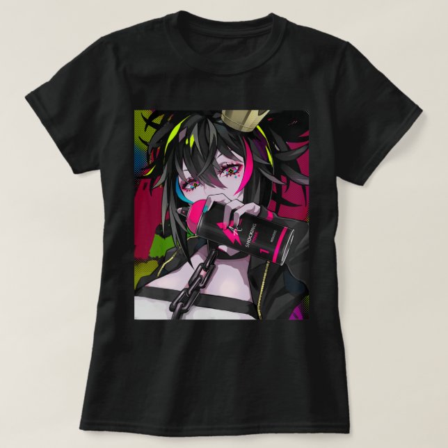 Camiseta Anime Girl Kawaii Waifu - Estética japonesa Otaku (Frente do Design)
