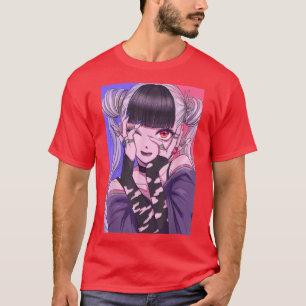 Camiseta Anime Girl Kawaii Waifu - Estética japonesa Otaku 