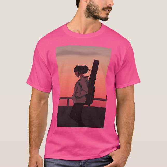 Camiseta Anime Girl Lofi 90 (Frente)