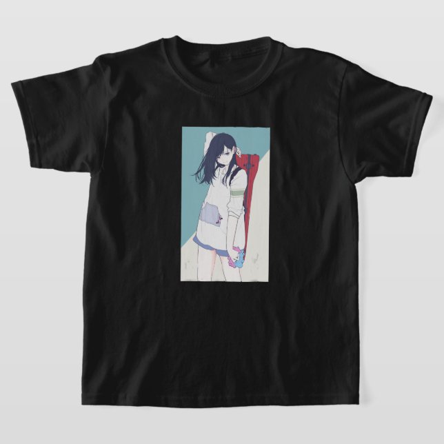 Camiseta Anime Girl Lofi Aesthetic Retro 90s Waifu Japanese (Postura )