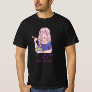 Camiseta Anime Girl   Para o programa Anime & Comida Lover