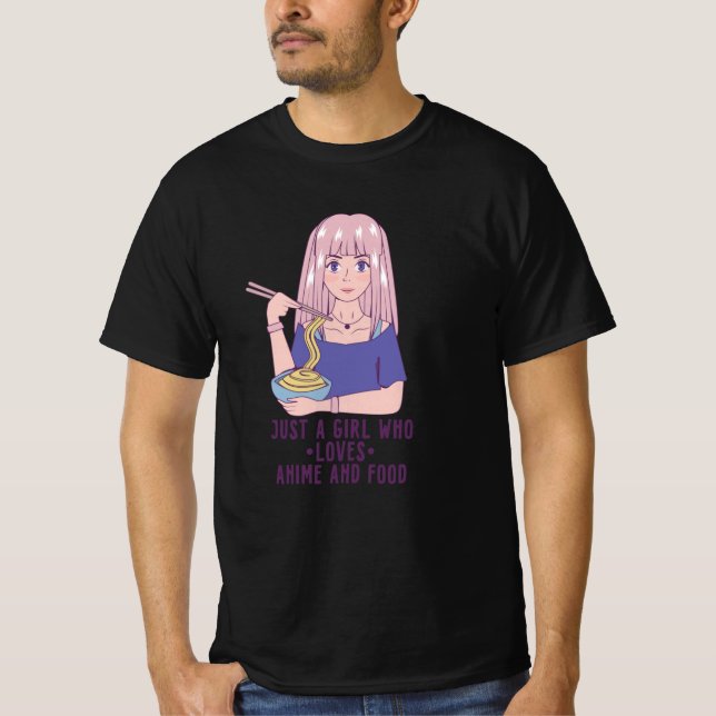 Camiseta Anime Girl | Para o programa Anime & Comida Lover (Frente)