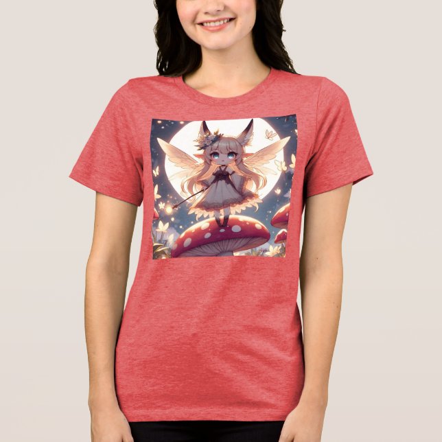 Camiseta Anime Girl Pixie Hippie Moon Fairy (Frente)