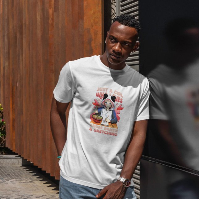 Camiseta Anime Girl Ramen E Sketching (Criador carregado)