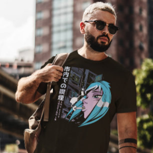 Camiseta Anime Girl Smoking