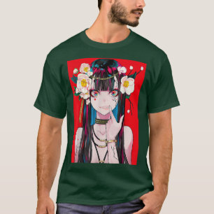 Camiseta Anime Girl Waifu japonês estético Kawaii Otaku 1