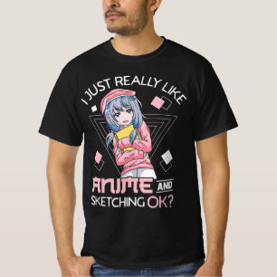 Camiseta Anime Girl Waifu Que Ama Anime Ramen E Sketchi