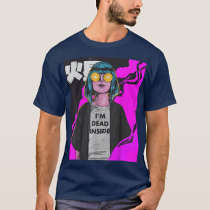 Camiseta Anime Girl Waifu Vaporwave Aestética Japonesa Otak