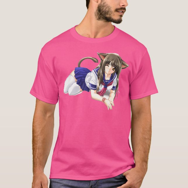 Camiseta Anime Girl Werecat (Frente)