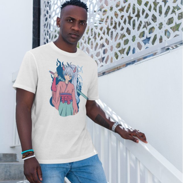 Camiseta Anime Girl with Katana (Criador carregado)