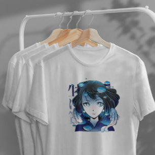 Camiseta Anime Girl With Koi Fishes
