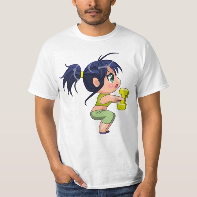 Camiseta anime gym meme (Frente)