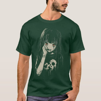 Camiseta Anime Horror Girl Aesthetic Soft Grunge Waifu Japa