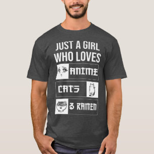 Camiseta Anime Impressão Divertido Apenas Uma Menina Que Am
