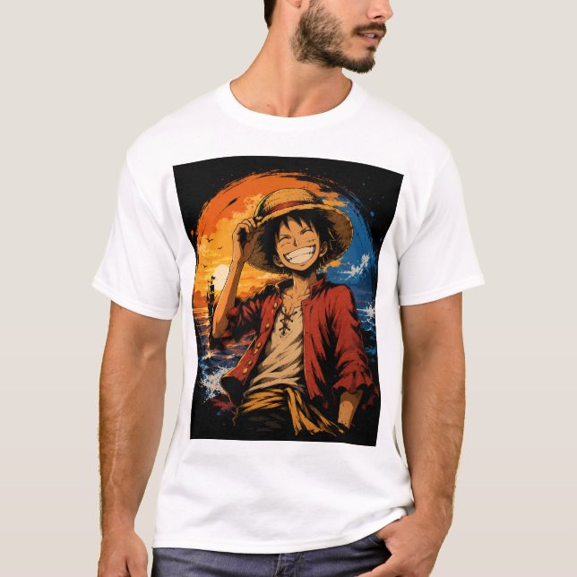 Camiseta Anime Inspirada em Monkey D. Luffy – Pira (Frente)