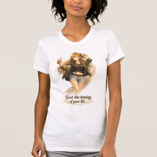 Camiseta Anime Inspirador Confie no Tempo da Sua Vida 