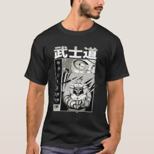Camiseta Anime japonês Bushido Samurai Warrior Katana Mial
