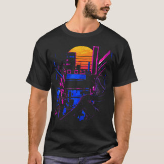 Camiseta Anime japonês, estética Vaporwave