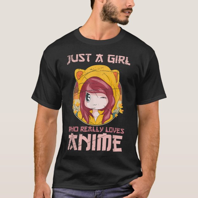 Camiseta Anime japonês Manga Kawaii Girls Gift Otaku Anime (Frente)