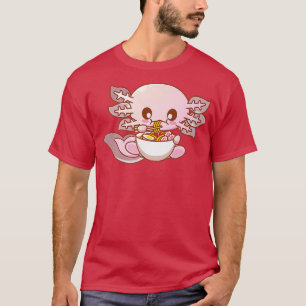 Camiseta Anime japonesa Ramen Cute Aolotl Kawaii Comidas