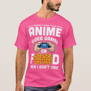 Camiseta Anime, Jogador E Coisas De Comida Meninas Homens P