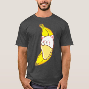 Camiseta Anime Kawaii Bonana Gato Gatinho Gatinho Estético