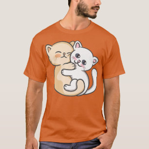 Camiseta Anime Kawaii Cute - Gatinho Cuddling - Kawaii J