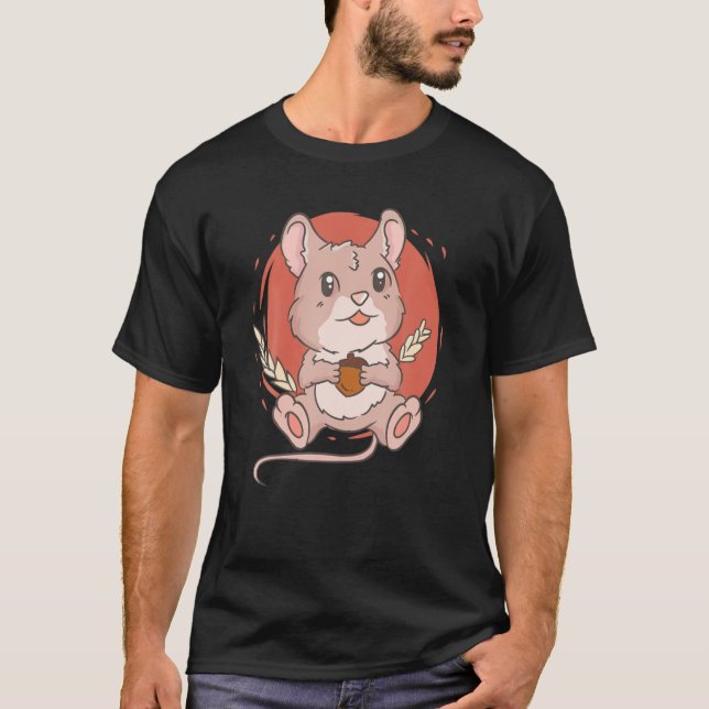 Camiseta Anime Kawaii Cute - Rato de Campo - Rato de Rato E (Frente)