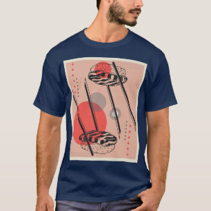 Camiseta Anime Kawaii - Japão Sushi Retro