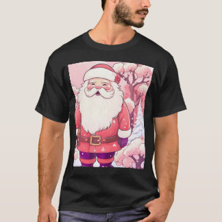 Camiseta Anime Kawaii Papais noeis bonitos Natal Snowy Saku