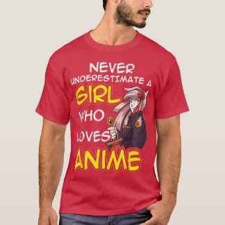 Camiseta Anime Kawaii para Mulheres e Meninas como amantes