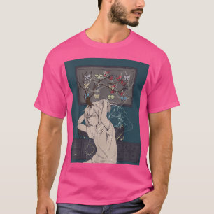 Camiseta Anime Lofi Girl Retro 90s Estética Japonês Otaku