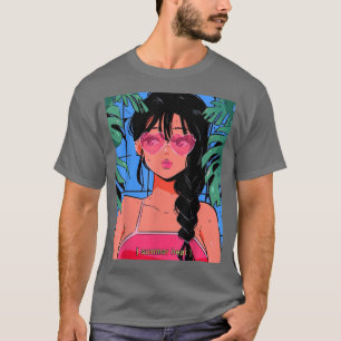 Camiseta Anime Lofi Girl Vaporwave Egirl Japonês