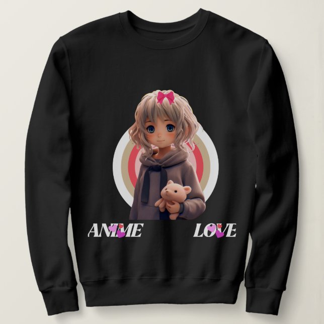 Camiseta Anime Love Sweatshirt - (Frente do Design)