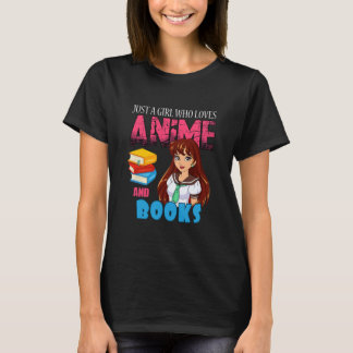 Camiseta Anime Lover Librarian Just a Girl Who Loves Anime