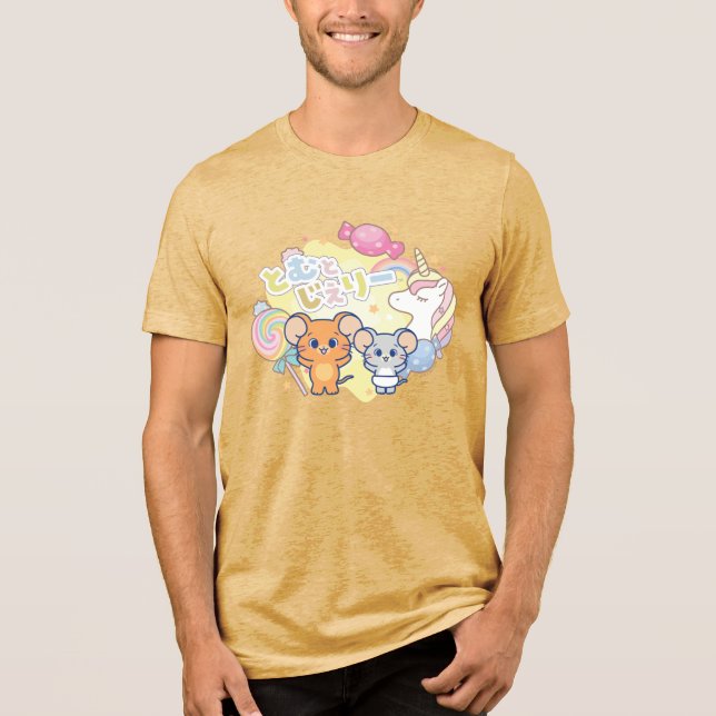 Camiseta Anime Magical Candyland com Jerry e Tuffy (Frente)