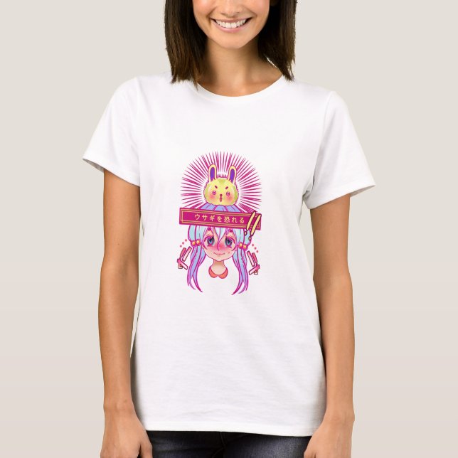 Camiseta Anime Manga Design Rabbit (Frente)