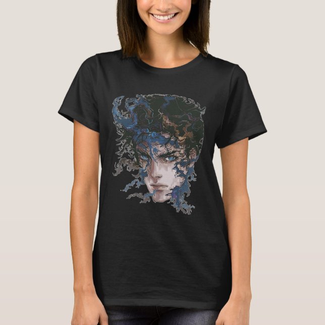 Camiseta Anime Manga Motif Blue-eye Art Anime (Frente)