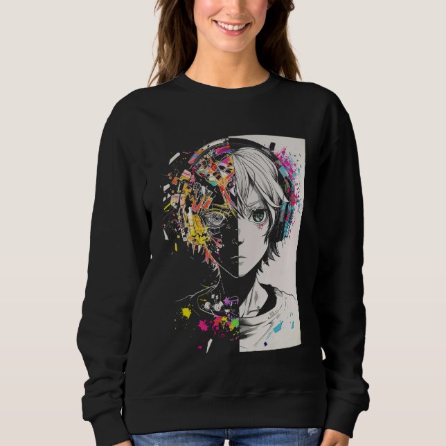 Camiseta Anime Manga Motif Headphone Artwork Anime (Frente)