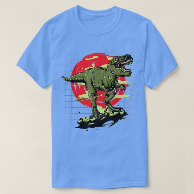 Camiseta Anime Manga Samurai Dino (2) (Frente do Design)