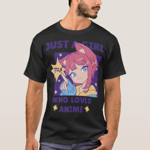 Camiseta Anime Merch Para Mulheres Adolescentes Apenas Uma